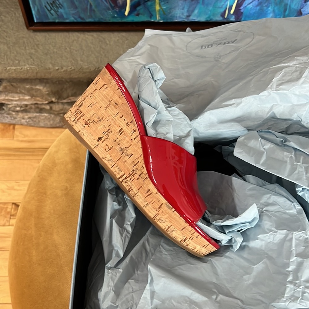 Prada Red Patent Leather Slides - image 4